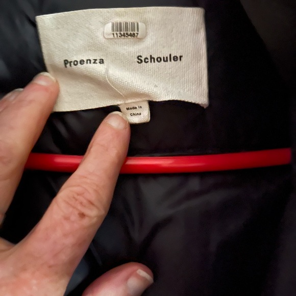 AMAZING Proenza Schouler Colorblock puffer Black Burgundy Red - size small - Picture 7 of 9